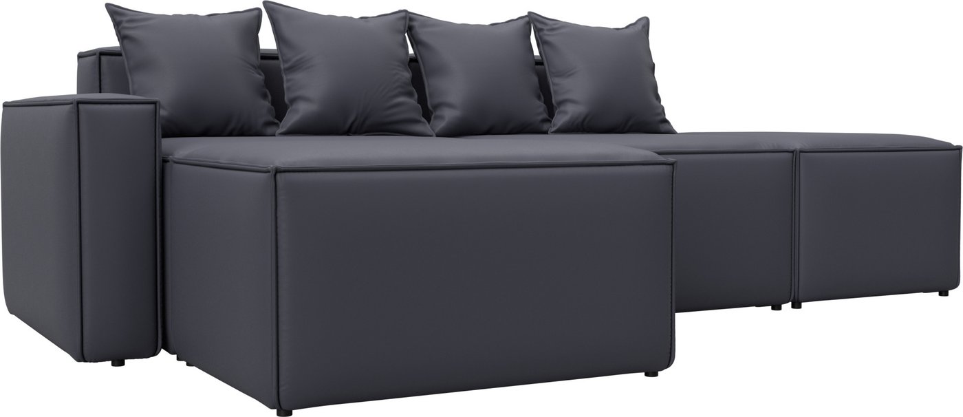 

Угловой диван Лига диванов Лига-063 угол левый 129791L (экокожа Grifon 15 серый)