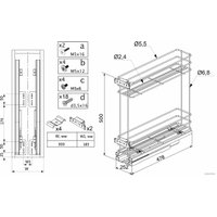 Карго AKS NORWIG 300 крепл.нижнее, хром