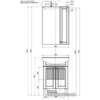  Aquanet Комплект Честер 60 00186335 (белый/золотистый)