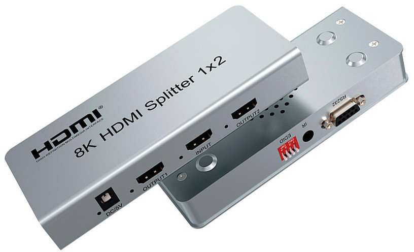 

Разветвитель USBTOP 1x2 HDMI UltraHD 8K 60Гц/4K 120Гц (серый)