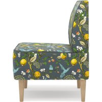 Интерьерное кресло MONOFIX Одос Принт кресло (лимон серый/микровелюр)