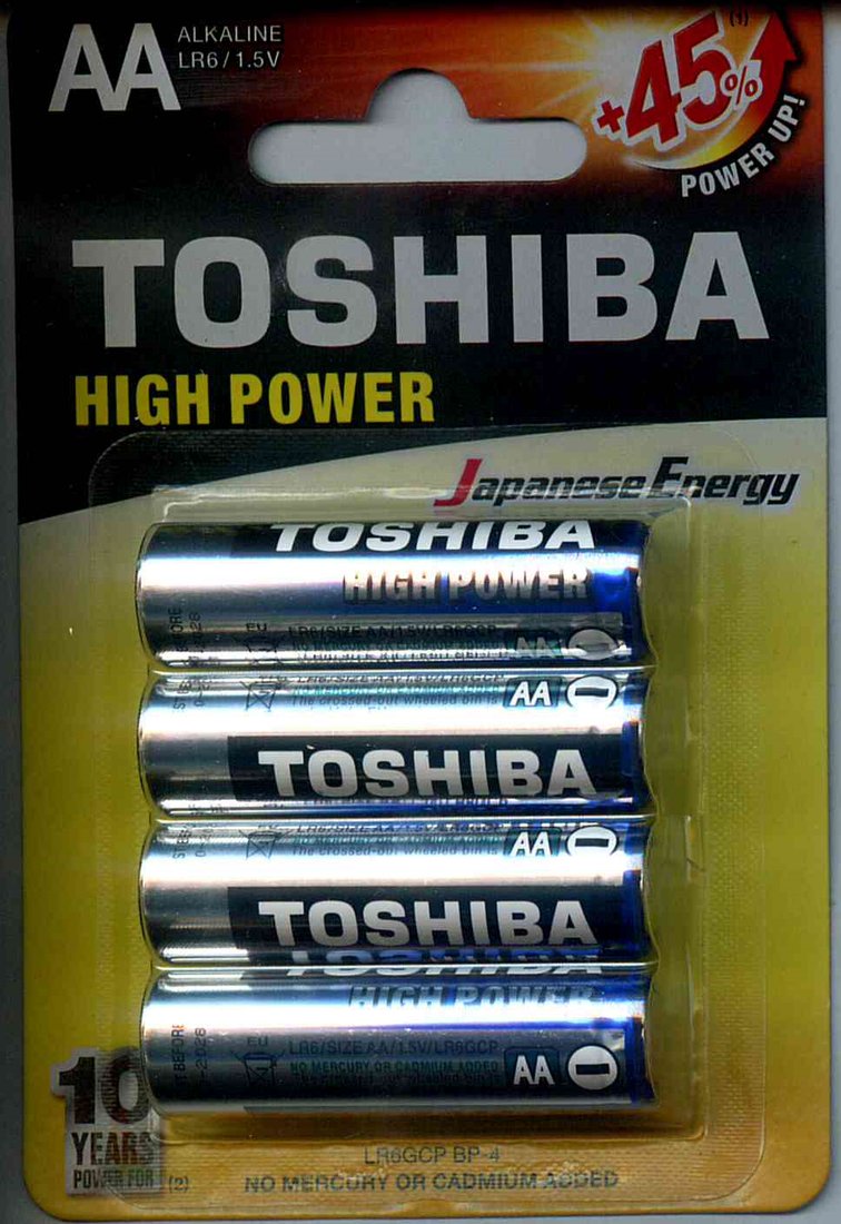 

Батарейка Toshiba Alkaline LR6 4BP