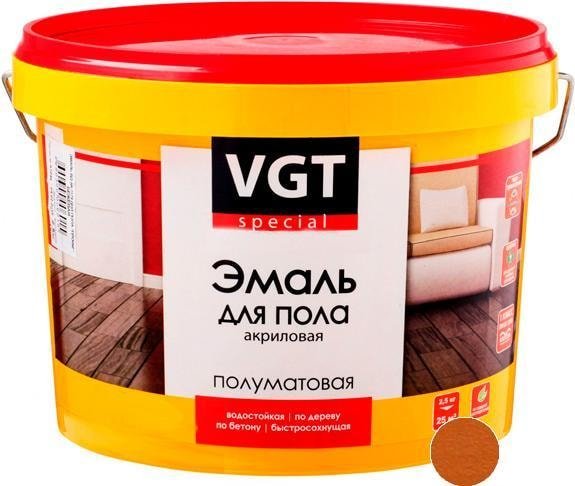 

Эмаль VGT Профи для пола ВД-АК-1179 2.5 кг (желто-коричневый/орех)