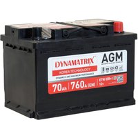 Автомобильный аккумулятор Dynamatrix AGM DEK700 760 (70 А·ч)