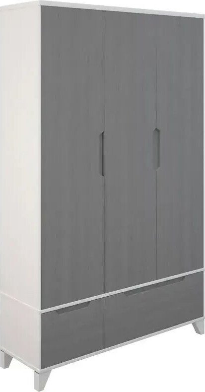 

Шкаф распашной Боринское Мебель Соня 3-створчатый массив (белый/серый)