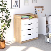 Детский комод Атон Мебель Сириус-2 Wood 804 ПВХ (дуб галифакс)