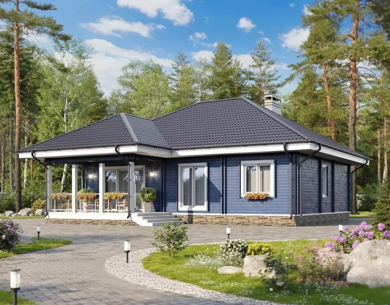 Дом Woods из бруса Ревьера