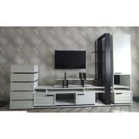 Шкаф распашной Глазов МЦН 1 Oslo (Бетон Пайн светлый/Черный)