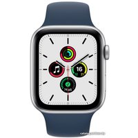 Умные часы Apple Watch SE 44 мм (алюминий серебристый/синий омут спортивный)