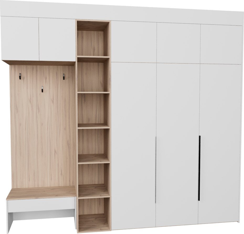 

Стенка Рэйгрупп Рэй P245-B9-1-EBE В9-1 (дуб элисон/белый премиум)