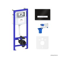 Инсталляция для унитаза Lavinia Boho Relfix 5 в 1 77010048 (черный/белый стекло)