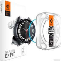 Защитное стекло Spigen EZ FIT Glas.TR для Galaxy Watch 6 Classic (43mm) AGL07067 (2шт)