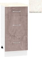 

Шкаф напольный Кортекс-мебель Корнелия Лира НШ40р3ш (оникс/королевский опал)