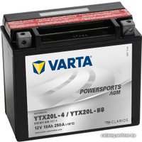 Мотоциклетный аккумулятор Varta Powersport AGM YTX20L-BS 518 901 026 (18 А·ч) в Барановичах
