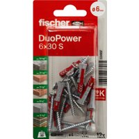 Дюбель-гвоздь Fischer DuoPower 6 x 30 S K NV 534997 (12 шт)