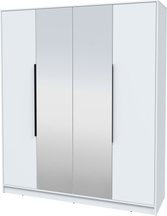 Шкаф распашной Интерлиния Концепт КТ-Ш4з (белый платинум/белый платинум)