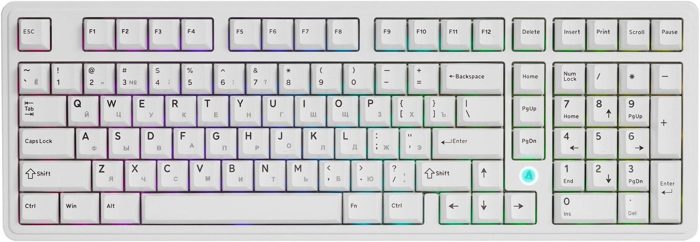 Клавиатура Ajazz AK980 Max (белый, Magnetic Grain Switch)