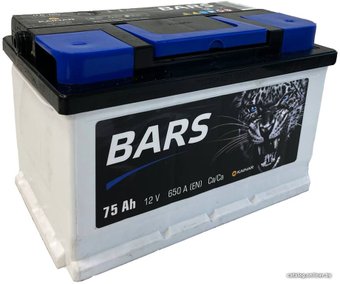 Автомобильный аккумулятор BARS 75 R низк.+ (75 А·ч)