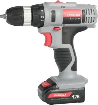 Дрель-шуруповерт Победа ДА-12/1Ли 180201648 (с 1-им АКБ)