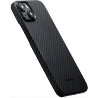 Чехол для телефона Pitaka MagEZ Case 4 для iPhone 15 Plus (1500D twill, черный/серый)