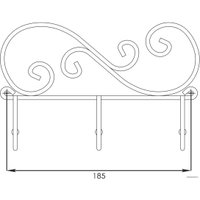 Вешалка для одежды ЗМИ Кружева 3 ВН 275 (черный)