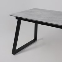 Кухонный стол Lepremo AV 1208 HPL+МДФ раздвижной 1200-1600x800 (мрамор марквина синий/черный)