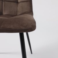 Стул AksHome Dallas 68748 (велюр, темно-бежевый/черный)