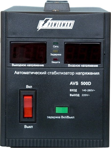 

Стабилизатор напряжения Powerman AVS 500D Black