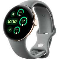 Умные часы Google Pixel Watch 3 LTE 41 мм (золотистый шампань/лесной орех, спортивный силиконовый ремешок)