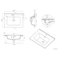 Умывальник Uptrend Venta 60 (глянцевый белый)