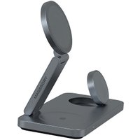 Беспроводное зарядное Magssory Yoga 3 в 1 Charging Station для Samsung Qi2 WCH017m (темно-серый)