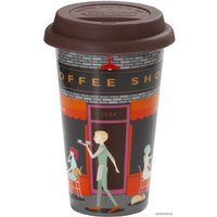 Многоразовый стакан DeLonghi Coffee Shop DLSC066 300мл (серый/коричневый)