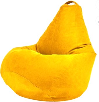 Кресло-мешок Sled Груша Комфорт плюс 160x110 (велюр, желтый)