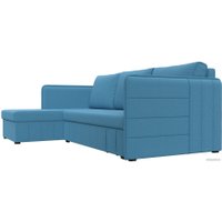 Угловой диван Лига диванов Слим левый 121150L (рогожка Амур, голубой)