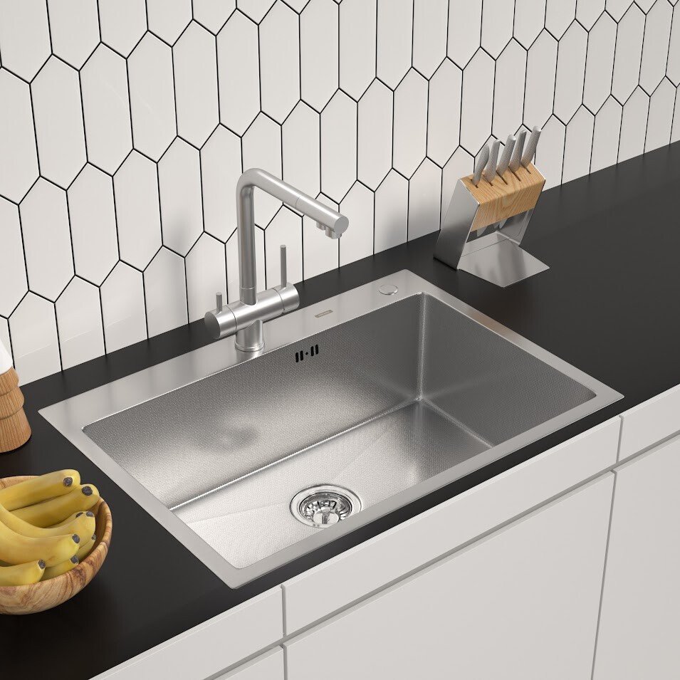 Кухонная мойка ARFEKA ECO AR 700*500 SATIN DECOR MILLET GRAINS