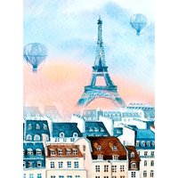 Фотообои ФабрикаФресок Живопись. Акварельный Разноцветный Париж 1162270 (200x270)