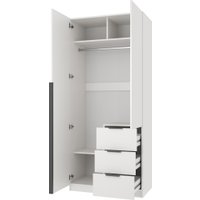 Шкаф распашной Mio Tesoro Мельбурн 2DG3S (белый)