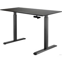 Стол для работы стоя ErgoSmart Manual Desk 1380x800x18 мм (дуб мореный/черный)