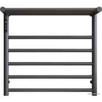 Полотенцесушитель Maxonor PL-TRE03-55-5-3 с полкой (серый, подключение слева)