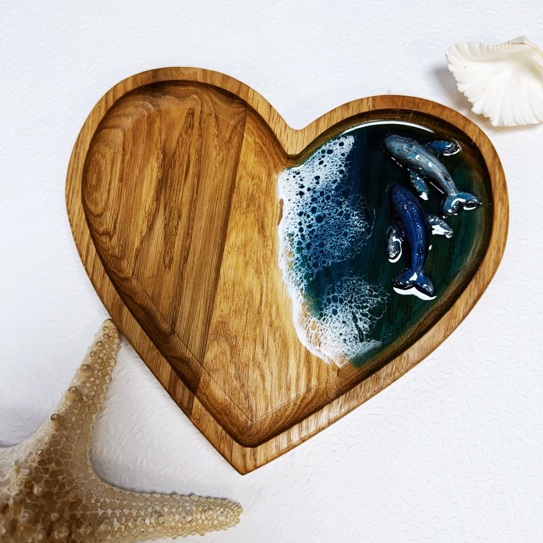 

Менажница Wood_N_Sea Сердце с китами