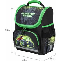 Школьный рюкзак Пифагор Basic. Monster steel 270686