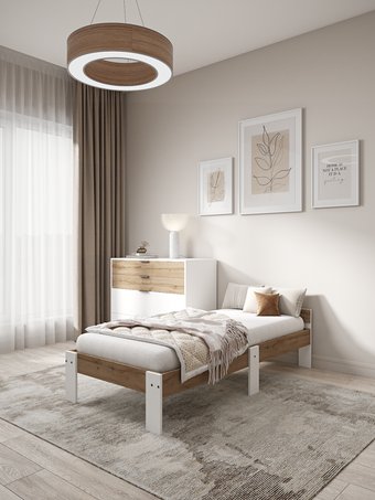 Кровать EcoWood Екта-2 80х200 ECO.001.00058.80-200.376WML/101SE