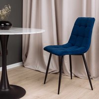 Стул AksHome Dallas 68749 (велюр, синий/черный)