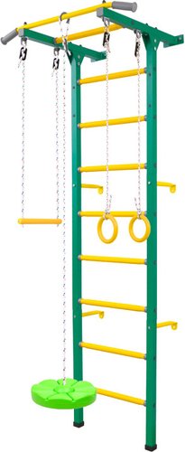 Шведская стенка (лестница) Central Sport Лайт квадратный профиль (желтый/зеленый)