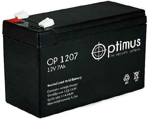 

Аккумулятор для ИБП Optimus OP 1207 (12В/7 А·ч)