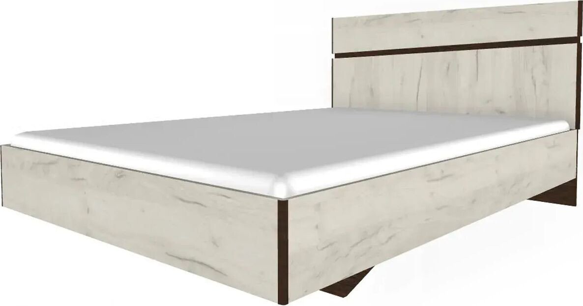 

Кровать Заречье Крафт Мод.КТ3в 140х200 (дуб крафт белый/венге)