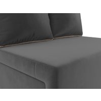 Диван Лига диванов Лагуна (велюр серый/кант велюр бежевый)