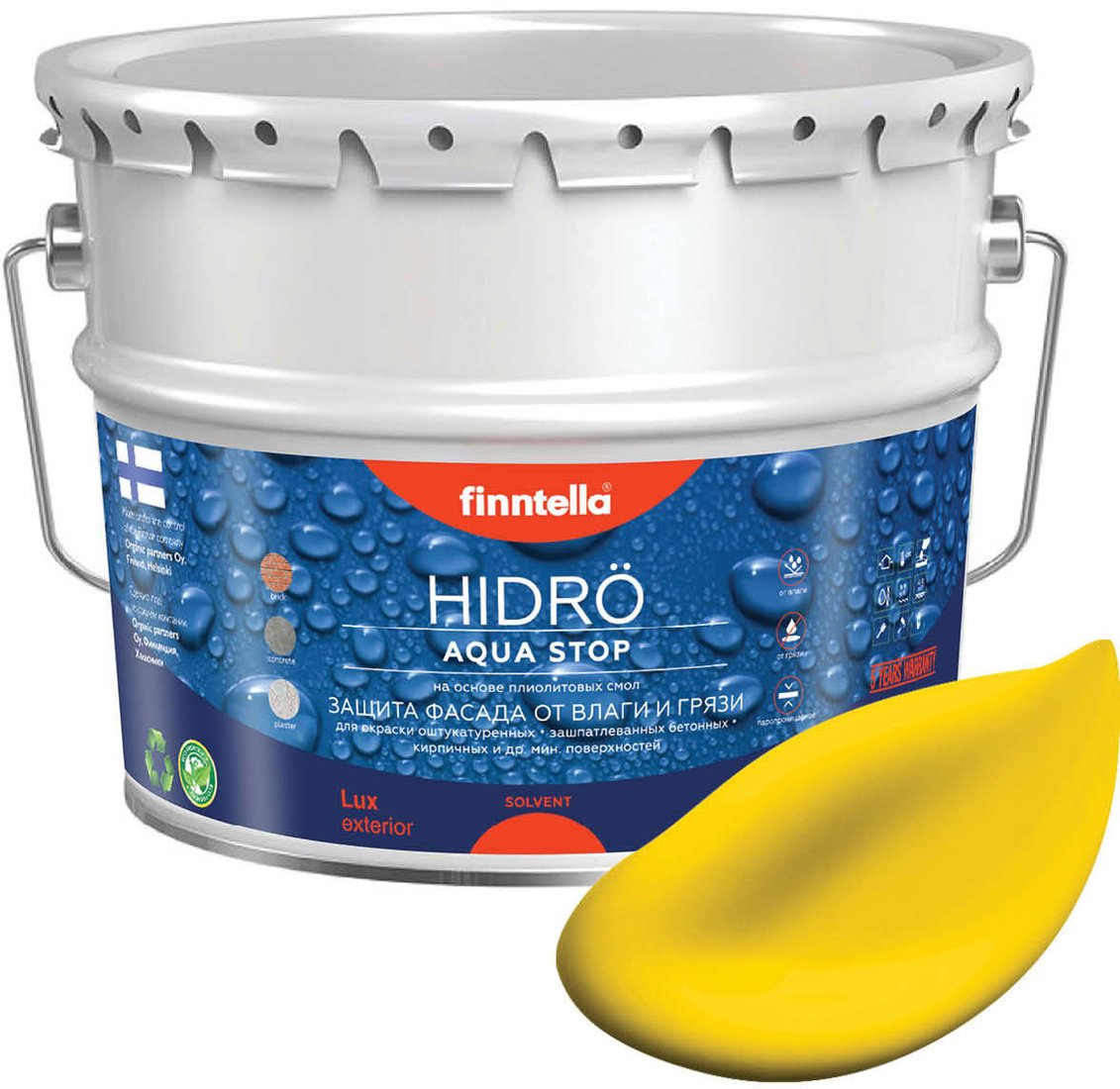 

Краска Finntella Hidro Keltainen F-14-1-9-FL129 9 л (желтый)