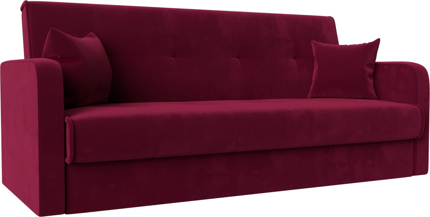 

Диван Лига диванов Надежда 111083 (микровельвет, бордовый)