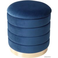 Пуфик M-City Фред 461MC04441 (велюр синий/золото)
